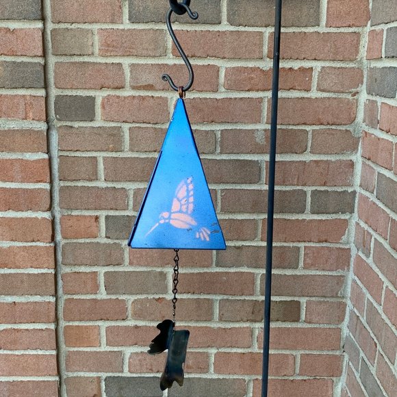 Hummingbird stencil metal wind chime - Picture 1 of 8